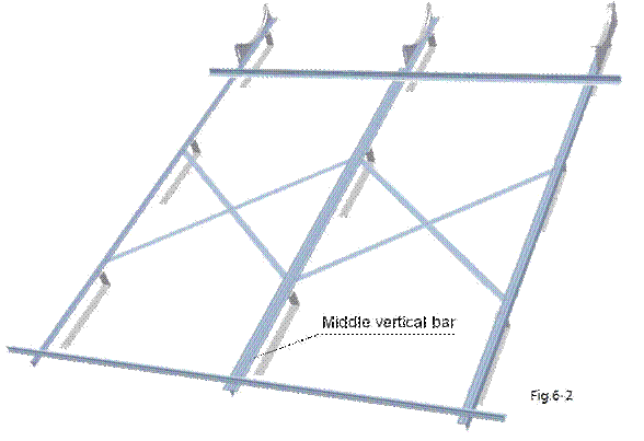 Instalación de soporte de aliaxe de aluminio inclinado para depósito de auga de gran capacidade